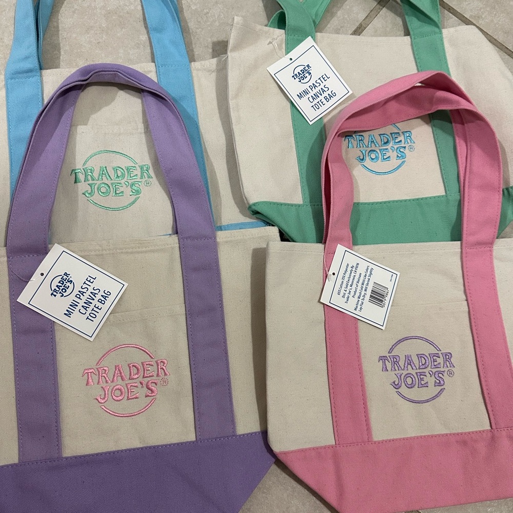 Colorful Trader Joe’s Canvas Tote Bag Collection